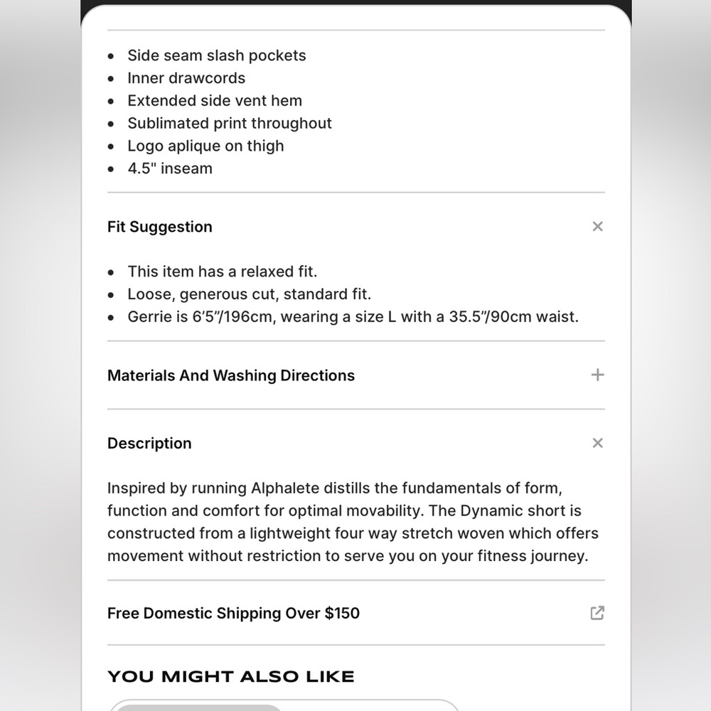 Alphalete Dynamic Short - Picture 8 of 8